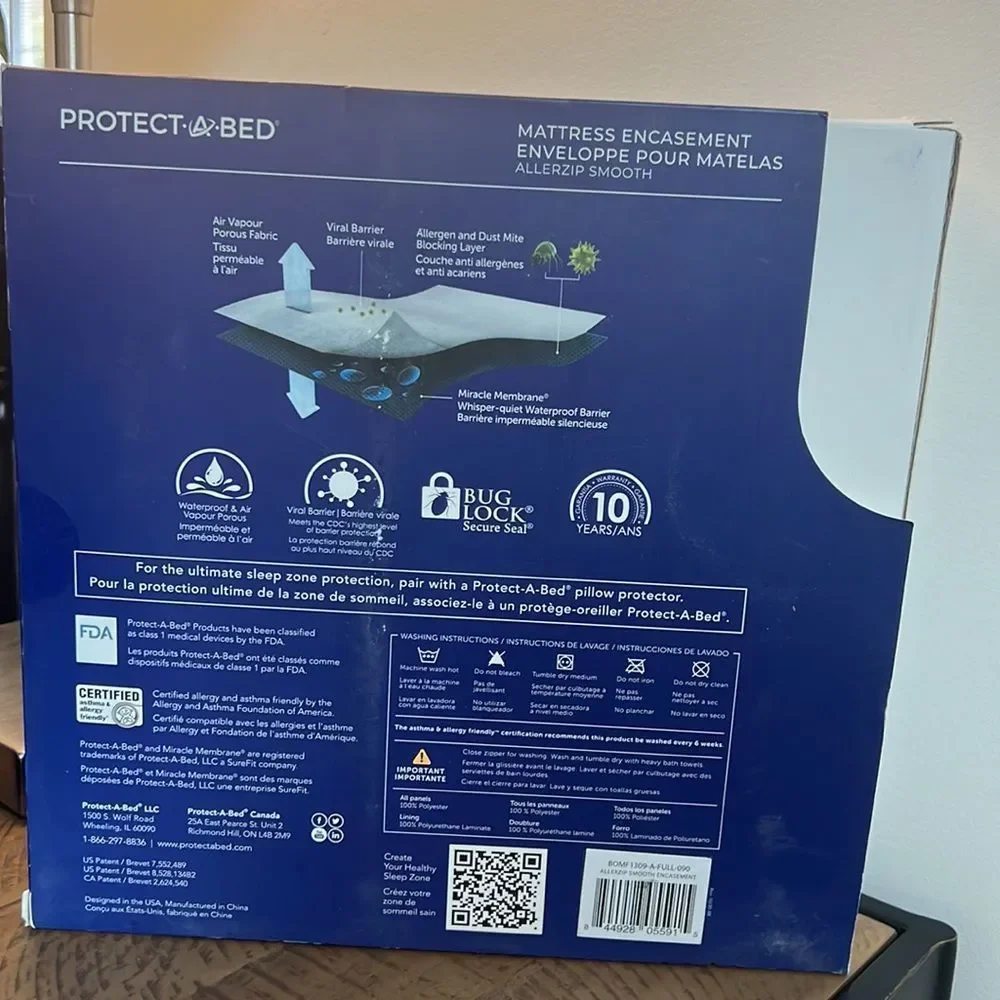 PROTECT-A-BED® MATTRESS ENCASEMENT WATERPROOF MATTRESS PROTECTOR - Picture 5 of 7